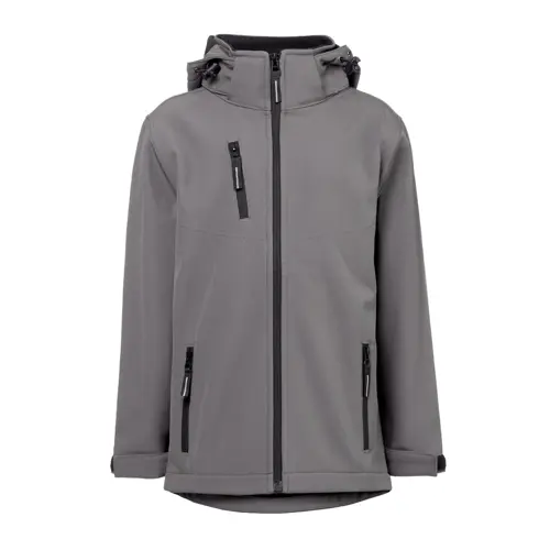 Giacca in softshell per bambini con cappuccio poliestere riciclato e elastan 280 g/m²