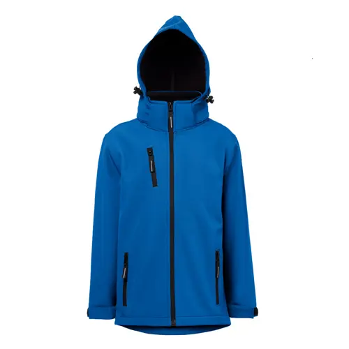 Giacca in softshell per bambini con cappuccio poliestere riciclato e elastan 280 g/m²