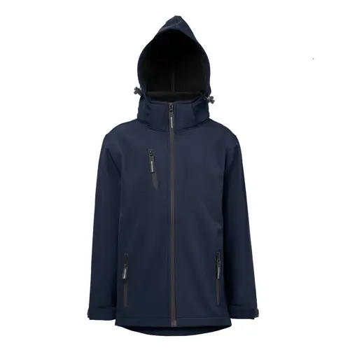 Giacca in softshell per bambini con cappuccio poliestere riciclato e elastan 280 g/m²