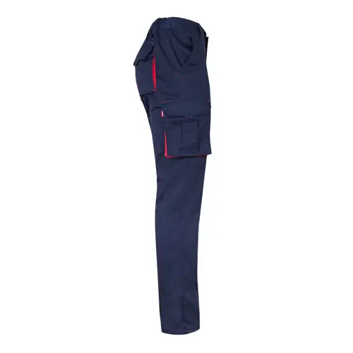 Pantaloni da lavoro VELILLA FIDES elasticizzati bicolore con diverse tasche in cotone e poliestere da 240gr