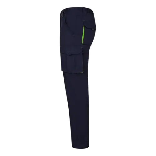 Pantaloni da lavoro VELILLA FIDES elasticizzati bicolore con diverse tasche in cotone e poliestere da 240gr