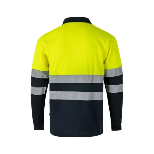 Polo da lavoro VELILLA VULCAN in twill poliestere e bicolore con strisce catarifrangenti da 160gr