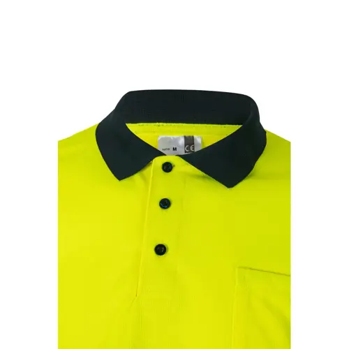 Polo da lavoro VELILLA VULCAN in twill poliestere e bicolore con strisce catarifrangenti da 160gr