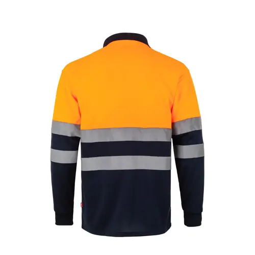 Polo da lavoro VELILLA VULCAN in twill poliestere e bicolore con strisce catarifrangenti da 160gr
