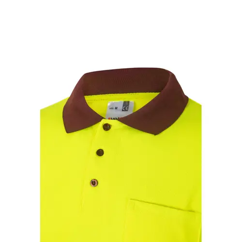 Polo da lavoro VELILLA VULCAN in twill poliestere e bicolore con strisce catarifrangenti da 160gr
