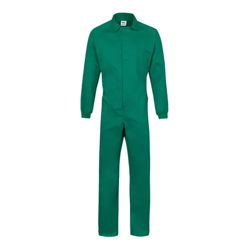 Tuta da lavoro Velilla con zip centrale multitasca in twill di cotone e poliestere 200gr