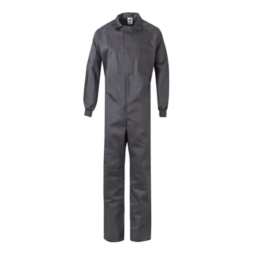 Tuta da lavoro Velilla con zip centrale multitasca in twill di cotone e poliestere 200gr