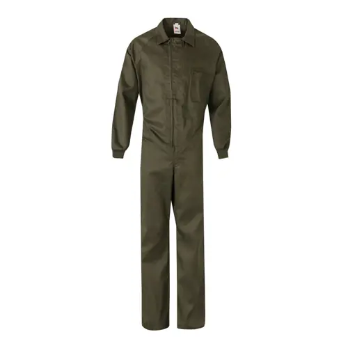 Tuta da lavoro Velilla con zip centrale multitasca in twill di cotone e poliestere 200gr
