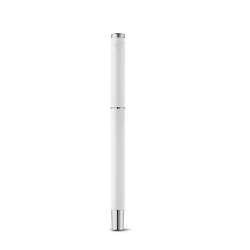 Penna roller in alluminio riciclato con clip refill nero