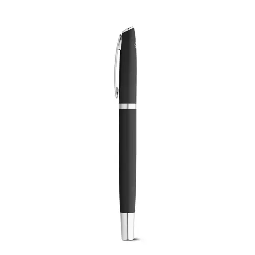 Set penna roller e penna a sfera con corpo in alluminio 100% riciclato refill blu