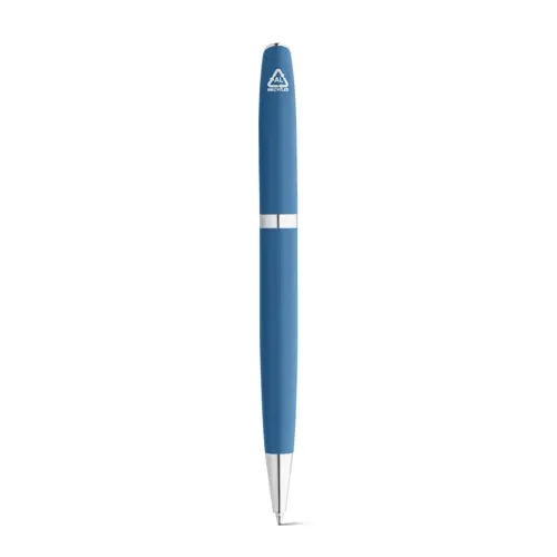 Set penna roller e penna a sfera con corpo in alluminio 100% riciclato refill blu