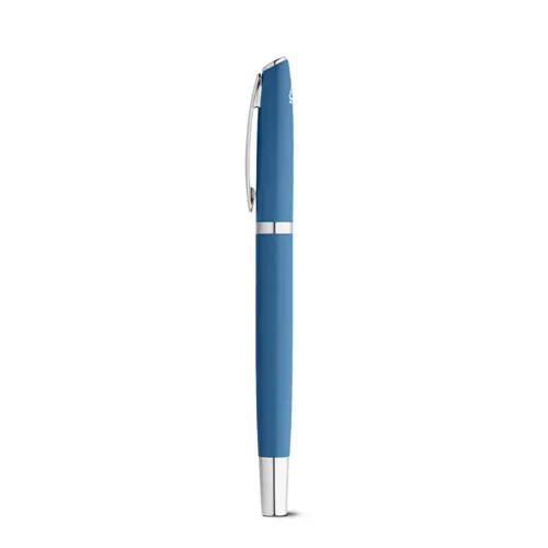 Set penna roller e penna a sfera con corpo in alluminio 100% riciclato refill blu