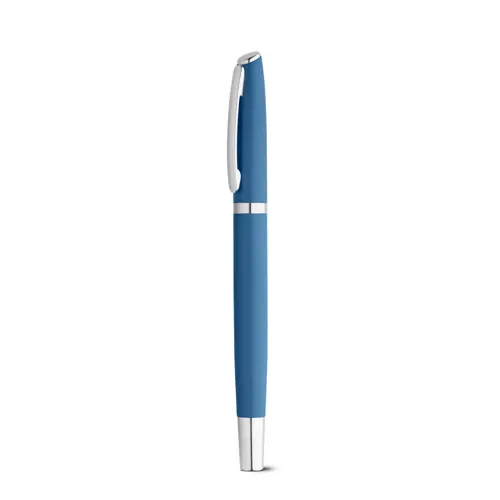 Set penna roller e penna a sfera con corpo in alluminio 100% riciclato refill blu