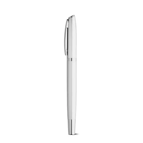 Set penna roller e penna a sfera con corpo in alluminio 100% riciclato refill blu