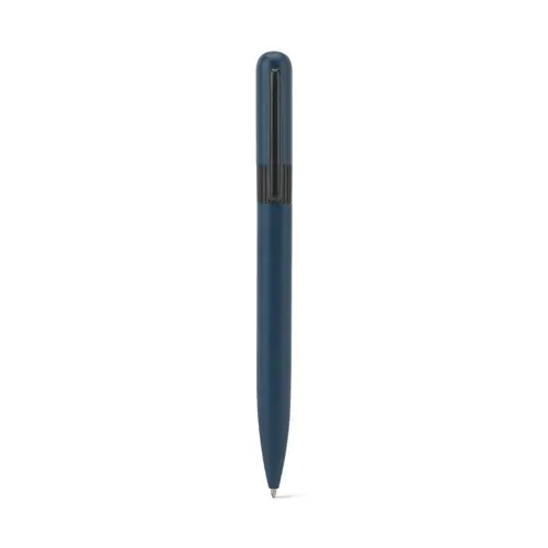 Penna a sfera in metallo riciclato al 60% dal design arrotondato refill nero