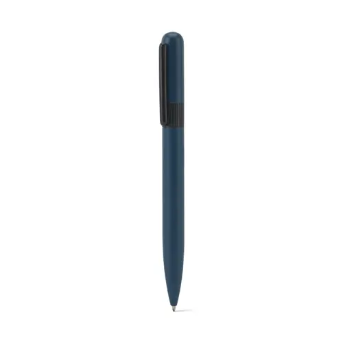 Penna a sfera in metallo riciclato al 60% dal design arrotondato refill nero