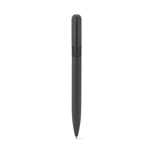 Penna a sfera in metallo riciclato al 60% dal design arrotondato refill nero
