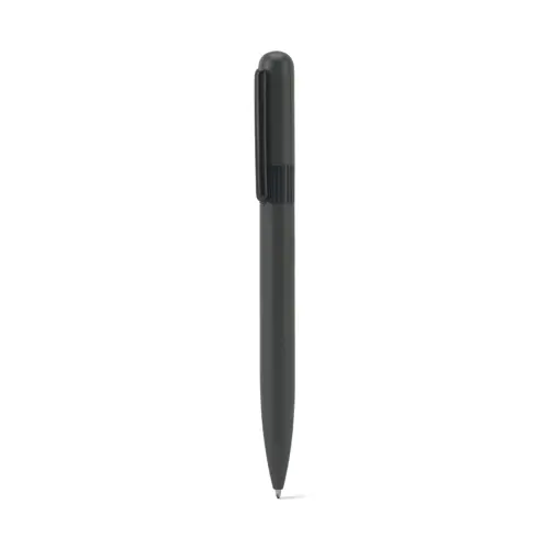 Penna a sfera in metallo riciclato al 60% dal design arrotondato refill nero