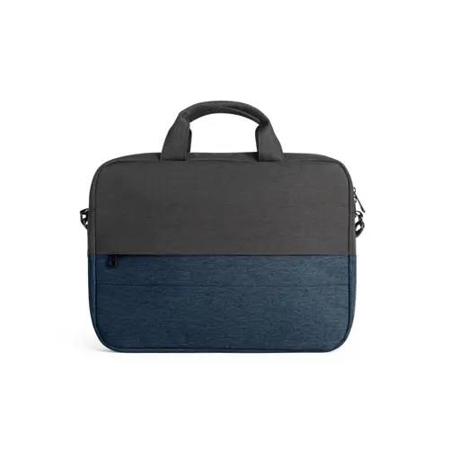 Borsa porta pc da 15" imbottita in poliestere riciclato 600D con tracolla e cinghia per trolley 38x28x6cm
