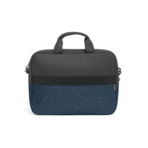 Borsa porta pc da 15" imbottita in poliestere riciclato 600D con tracolla e cinghia per trolley 38x28x6cm