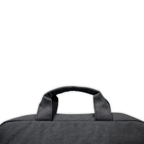 Borsa porta pc da 15" imbottita in poliestere riciclato 600D con tracolla e cinghia per trolley 38x28x6cm