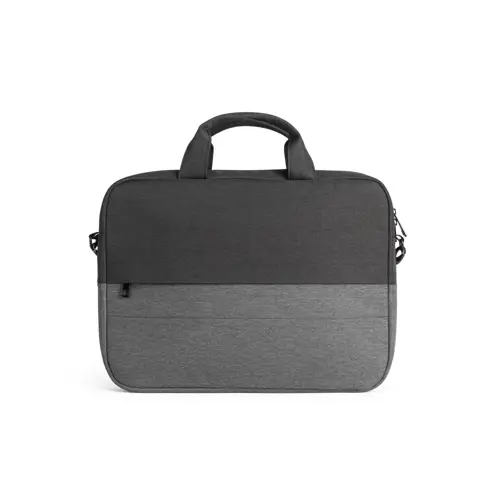 Borsa porta pc da 15" imbottita in poliestere riciclato 600D con tracolla e cinghia per trolley 38x28x6cm