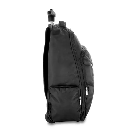 Zaino trolley per PC da 17'' in 1680D e 300D con scompartimento principale imbottito e foderato com spallacci imbottiti e impugnatura estensibile in metallo 33x49x22cm