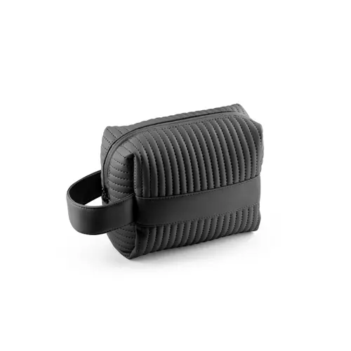 Beauty case in PU riciclato e poliestere riciclato con maniglia laterale 80x140x80mm