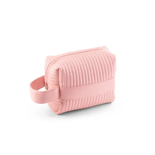 Beauty case in PU riciclato e poliestere riciclato con maniglia laterale 80x140x80mm