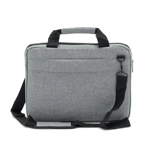 Borsa porta pc da 14" in poliestere 600D con tracolla regolabile e aggancio trolley 37x5x28cm