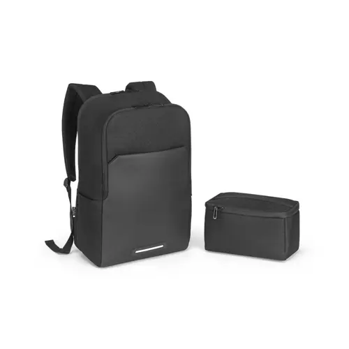 Zaino porta pc da 17.3" e borsa termica in RPET con schienale imbottito e cinghia per trolley