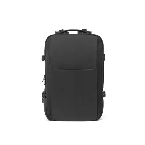 Zaino porta pc da 17,3" e tablet da 10,1" in RPET poliestere riciclato con finitura idrorepellente e cinghia per trolley
