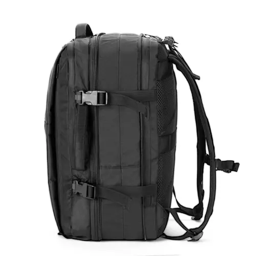 Zaino porta pc da 17,3" e tablet da 10,1" in RPET poliestere riciclato con finitura idrorepellente e cinghia per trolley