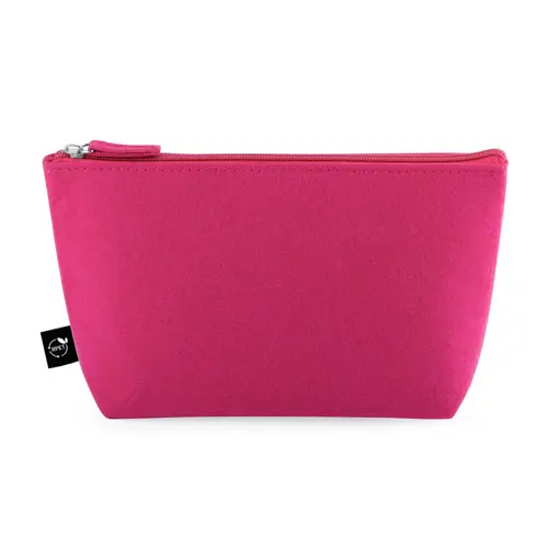 Pochette multiuso in feltro riciclato RPET con zip 250x140x70mm