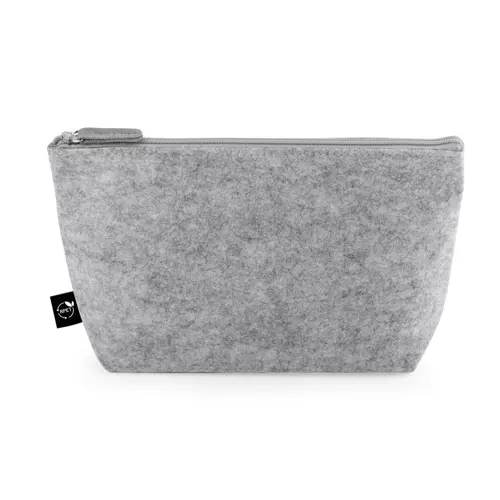 Pochette multiuso in feltro riciclato RPET con zip 250x140x70mm