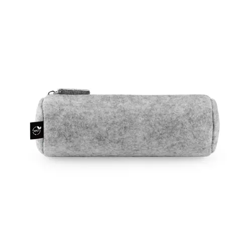 Astuccio in feltro riciclato RPET con cerniera di chiusura Ø70x210mm