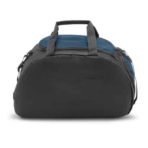 Borsone sportivo in poliestere con tasche e fondo semirigido 52x30x26cm