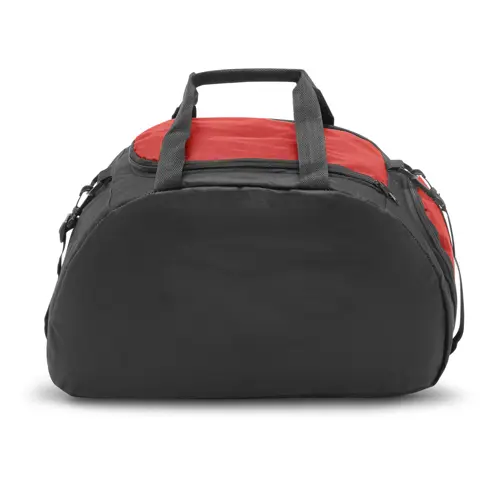 Borsone sportivo in poliestere con tasche e fondo semirigido 52x30x26cm