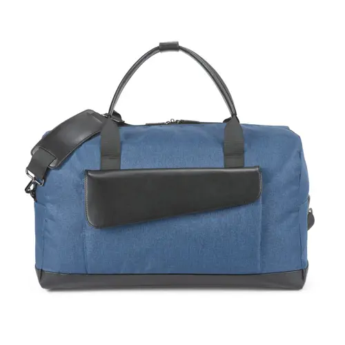 Borsone da viaggio elegante con dettagli in similpelle con ampio scomparto principale e quattro tasche interne e una esterna fornita in una borsa in TNT  50x30x25cm