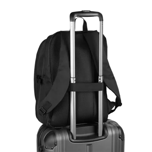 Zaino porta pc da 16” in poliestere riciclato con scomparto apribile e aggancio trolley