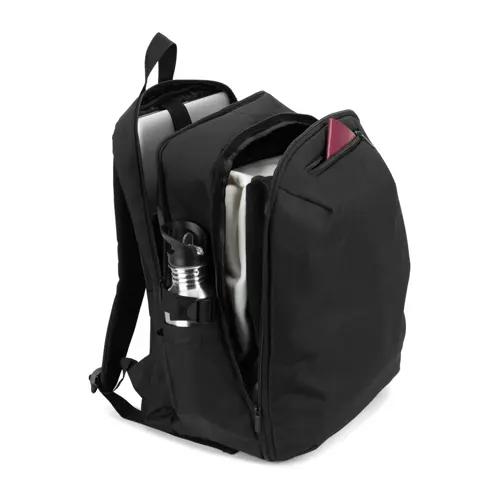 Zaino porta pc da 16” in poliestere riciclato con scomparto apribile e aggancio trolley