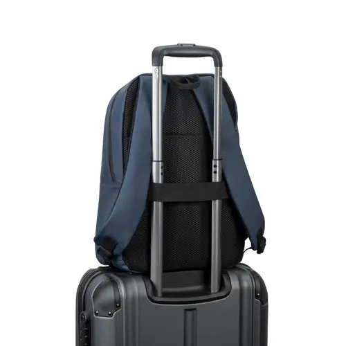 Zaino porta pc da 16” in PU con cerniera riflettente e idrorepellente con aggancio trolley