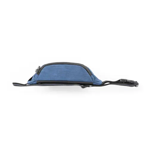 Marsupio in 300D con tasche interna e frontale in rete elastica e taschino con bottone a pressione 270x120x65mm