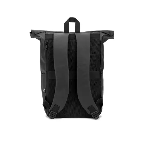 Zaino porta pc da 14" roll top in poliestere riciclato con rivestimento idrorepellente