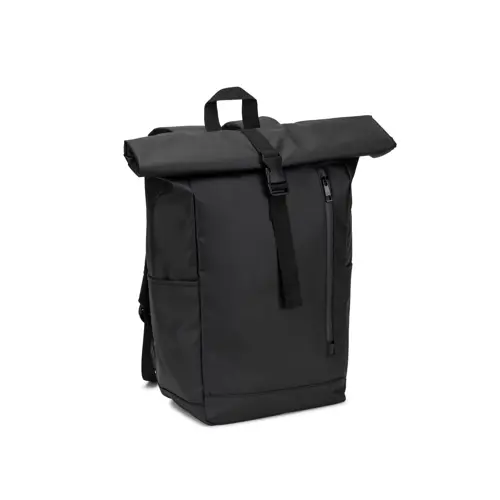 Zaino porta pc da 14" roll top in poliestere riciclato con rivestimento idrorepellente