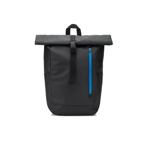 Zaino porta pc da 14" roll top in poliestere riciclato con rivestimento idrorepellente