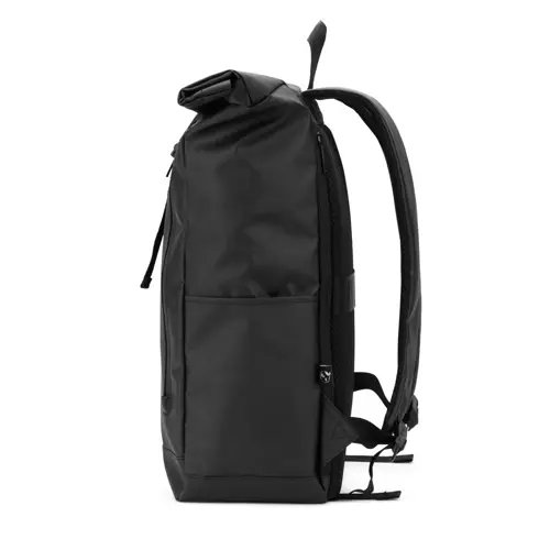 Zaino porta pc da 14" roll top in poliestere riciclato con rivestimento idrorepellente
