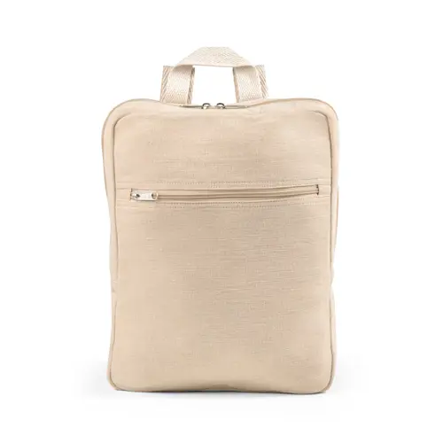 Zaino in juco 275g con maniglia superiore e spallacci in cotone da 7l 27x7x35cm
