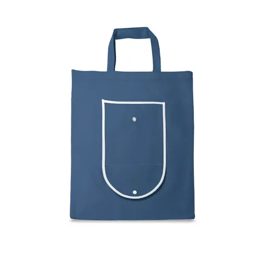 Shopper in TNT pieghevole e con chiusura a bottone da 80gr 38x46cm