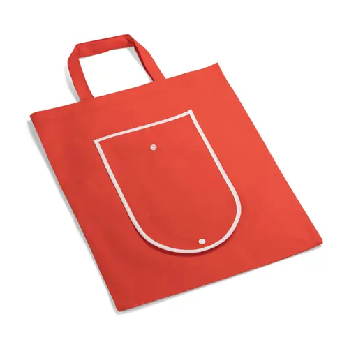 Shopper in TNT pieghevole e con chiusura a bottone da 80gr 38x46cm